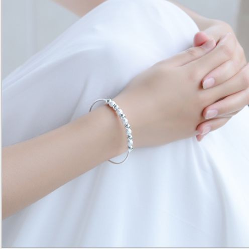 Vòng Tay Nữ hạt Chuyển Mạ Bạc Cao cấp