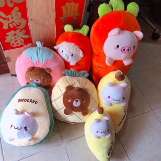 TRÁI CÂY HÌNH THÚ NHỒI BÔNG 65cm Cao Cấp,Lông Mịn