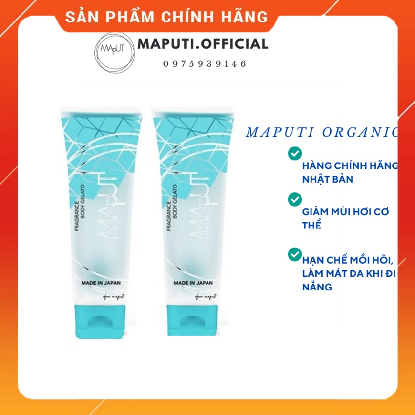 Kem lạnh giảm mùi hôi cơ thể, gel khử mùi Maputi Nhật Bản 120g