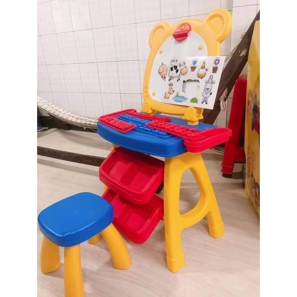 Bộ Bàn Ghế + Bảng học nam châm 3in1 - Hàng khuyến mãi của sữa chắc chắn bền đẹp nhựa cao cấp