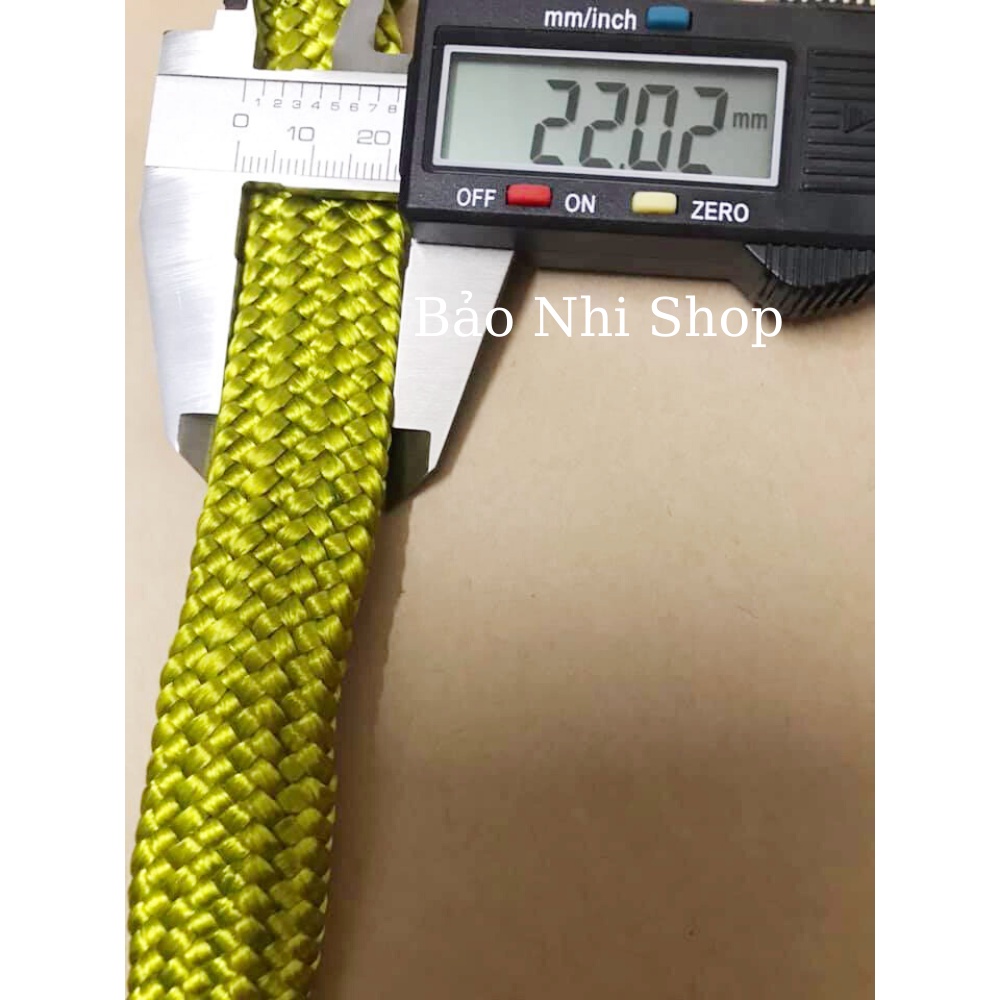 Dây dù xanh bóng cao cấp - Bản 2,2cm , dày 0,6cm - dài 5 mét