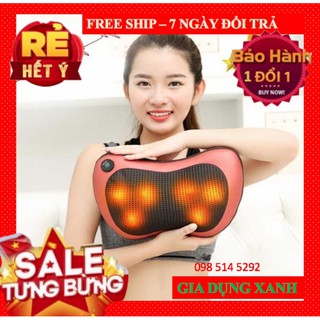 Gối massage hồng ngoại 6 bi