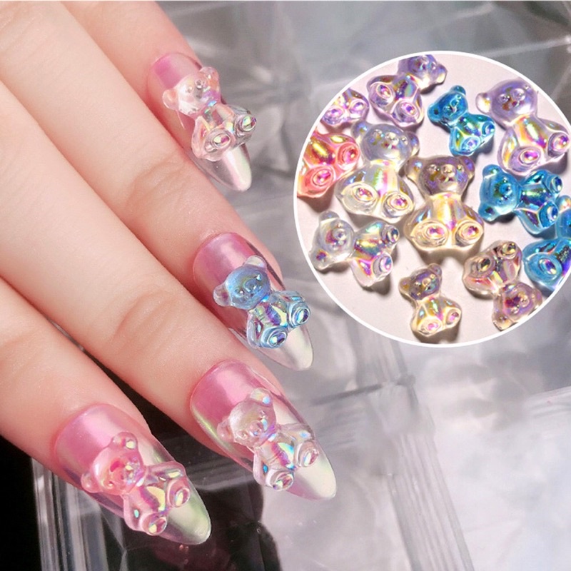 Charm gấu 3D trang trí móng.,phụ kiện Nail