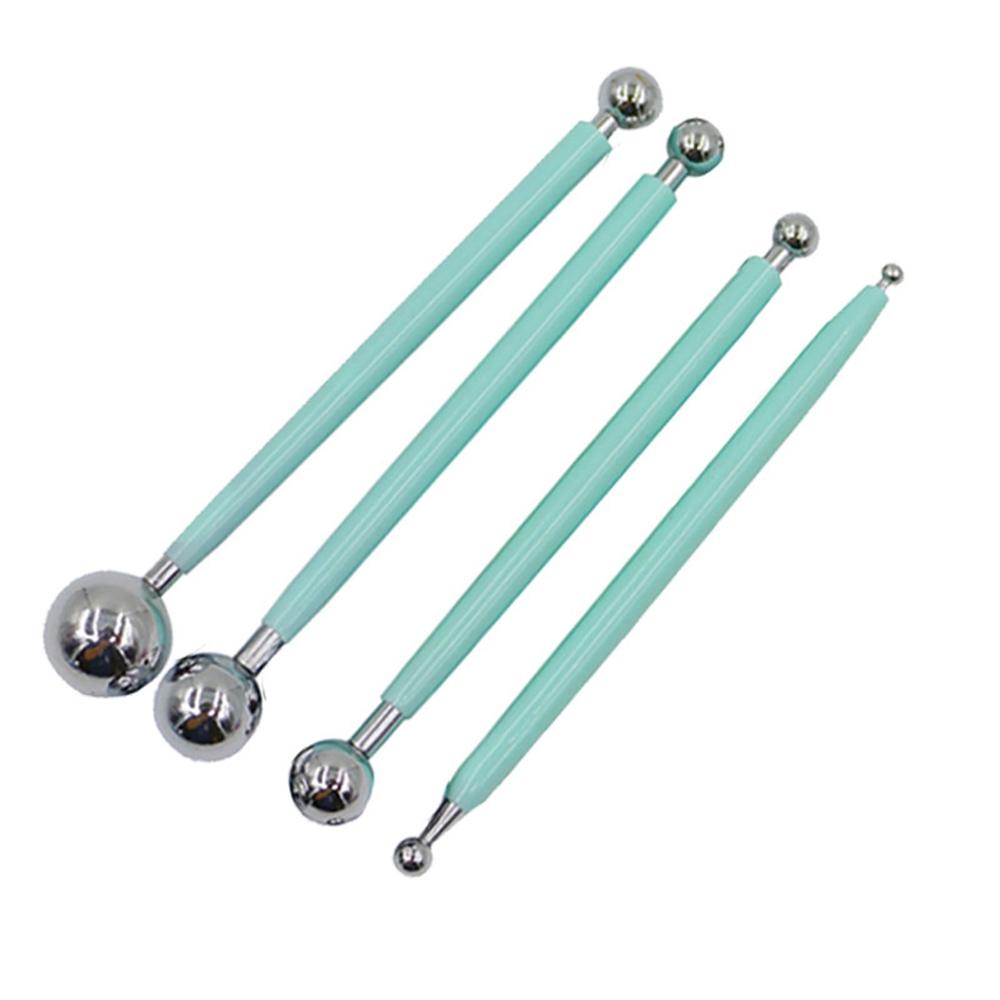 PATRICIA Set 4 Bút Tạo Hình Trang Trí Bánh / Đất Sét Bằng Thép Không Gỉ
