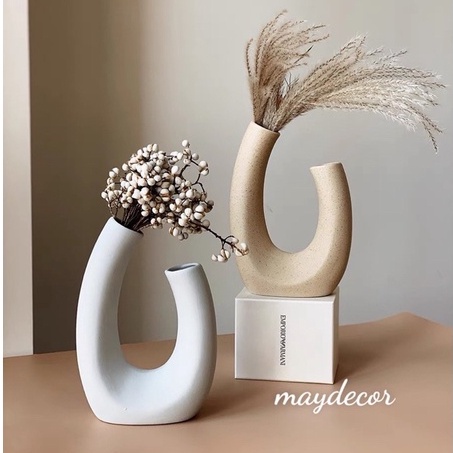 Bình gốm Nordic phong cách vintage - may.decor -