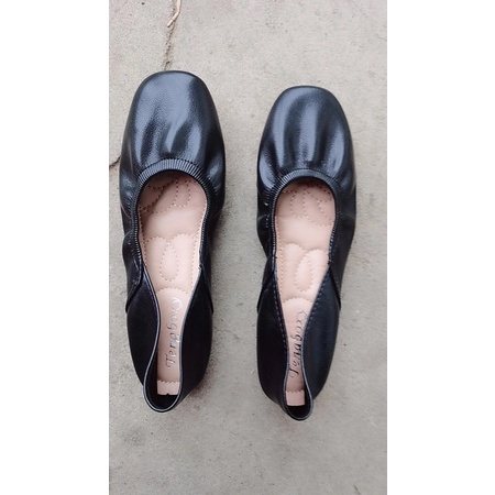 Giày bệt bo chun mũi vuông kèm ảnh thật