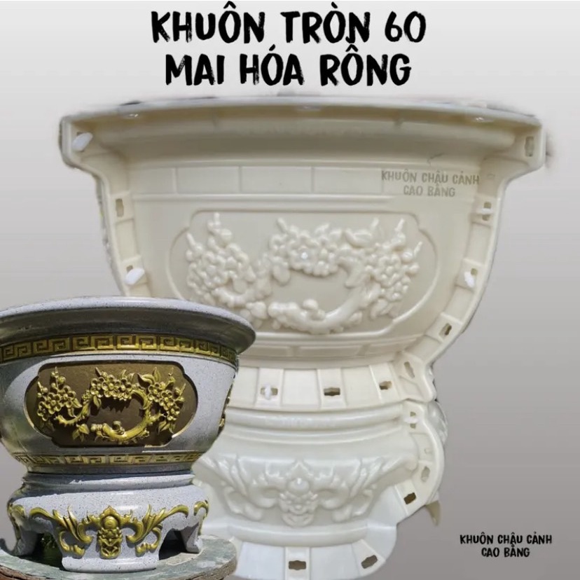 Khuôn đúc Chân Đôn Chậu Tròn 60,  Chất liệu nhựa ABS cao cấp