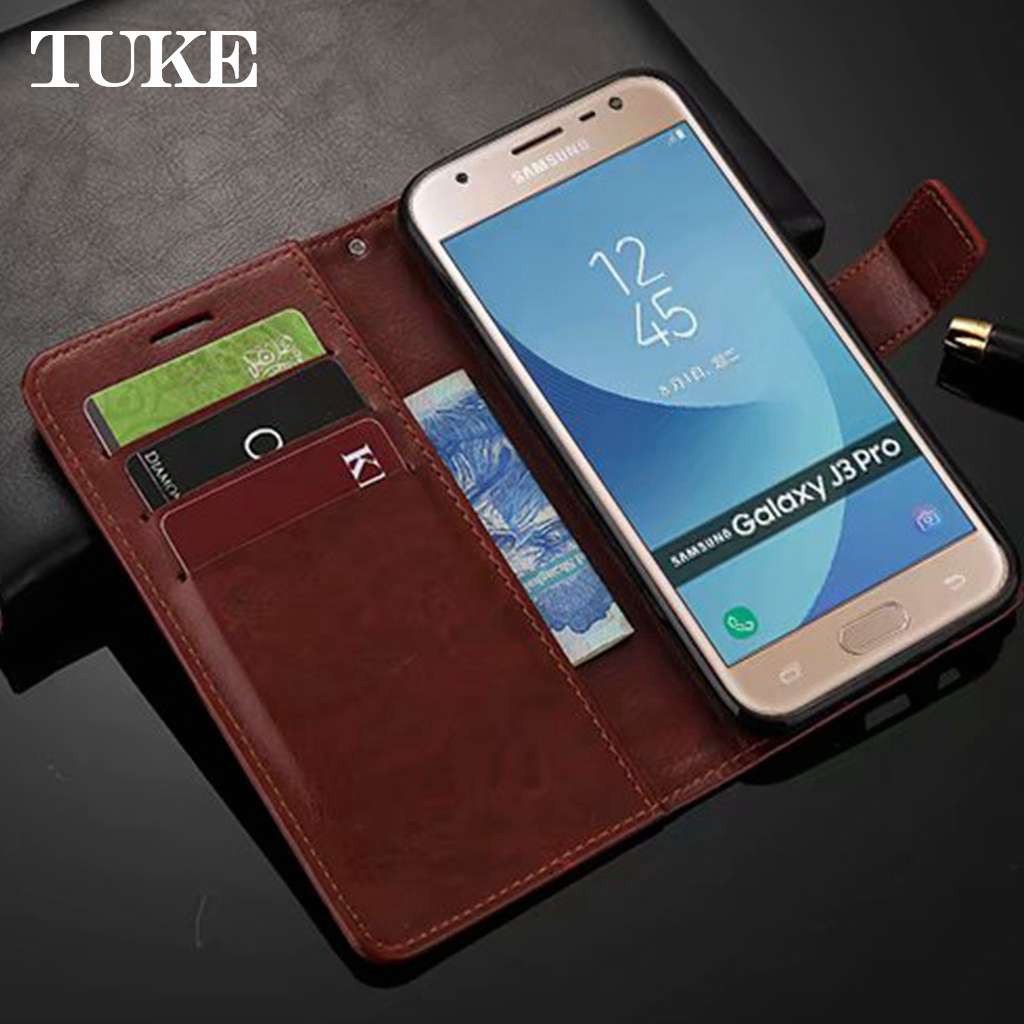 (33)  Bao da nắp gập PU có khe đựng thẻ tiền cho Samsung Galaxy J2 Prime J3 J5 J7 2017 | BigBuy360 - bigbuy360.vn