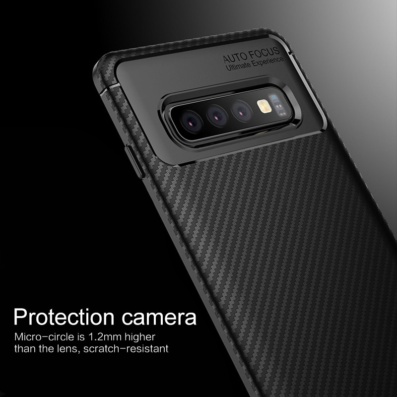 [Loại Tốt] Ốp Lưng Samsung S10 5G 6.7&quot; AutoFocus Vân 3D Carbon Chống Sốc