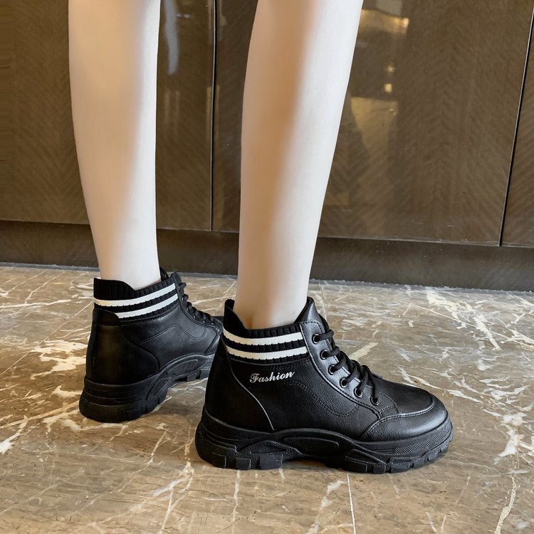 Giày Boots Nữ, Giày Nữ Cổ Cao Độn Đế Cao 3 Cm Chất Len Mềm Và Cá Tính Dáng Ôm Chân Thoải Mái Minhtushoes Giày Cao Cấp Nu | BigBuy360 - bigbuy360.vn