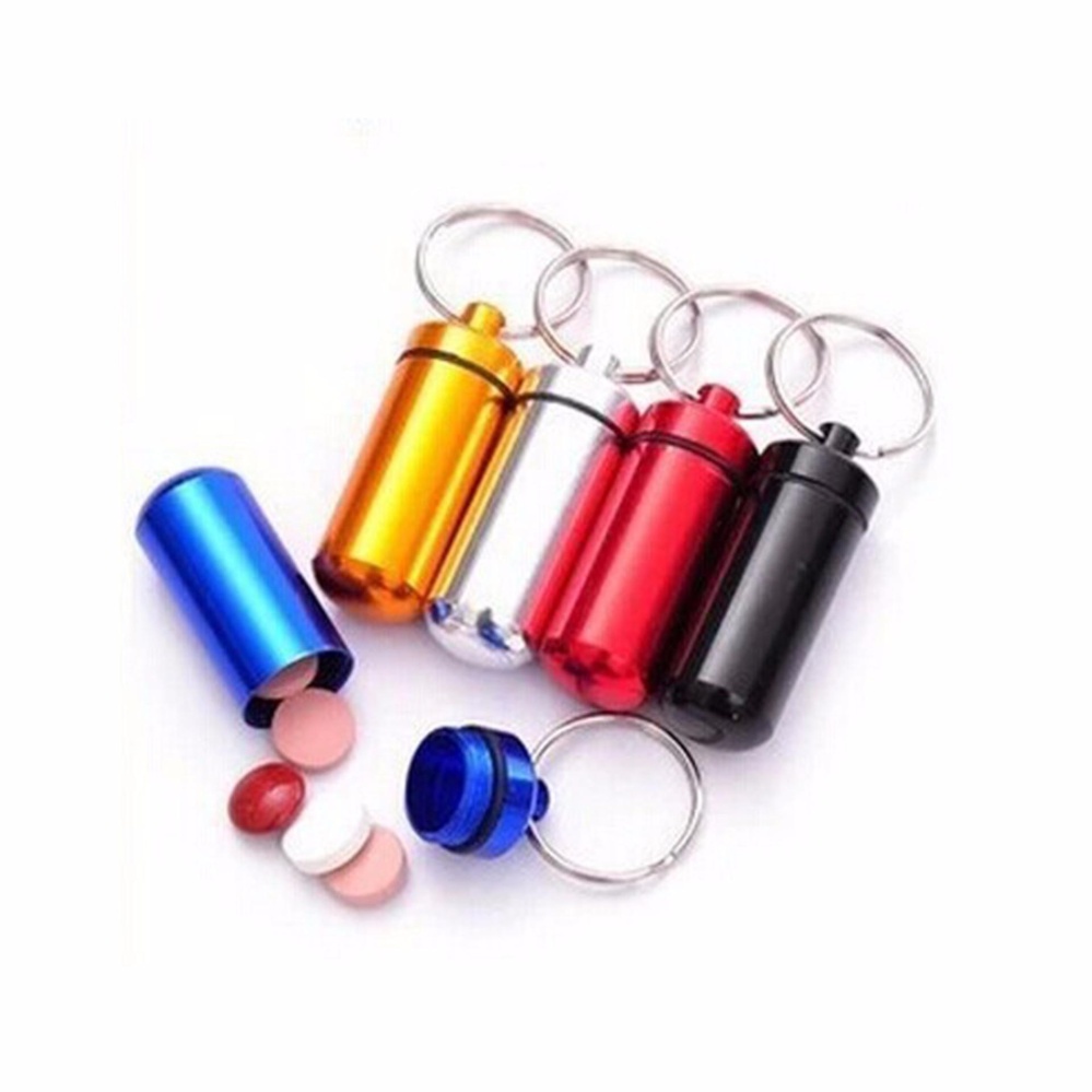 Móc treo chìa khóa đựng thuốc viên tiện lợi khi đi phượt, du lịch, dã ngoại, chống thấm nước