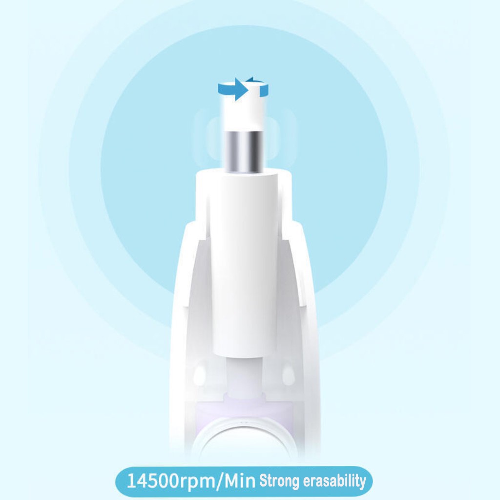 Bút tẩy điện Deli tiện dụng bền chắc Đánh bóng tranh vẽ tẩy góc cạnh 2 kích thước khác nhau gồm 20 lõi tẩy thay thế