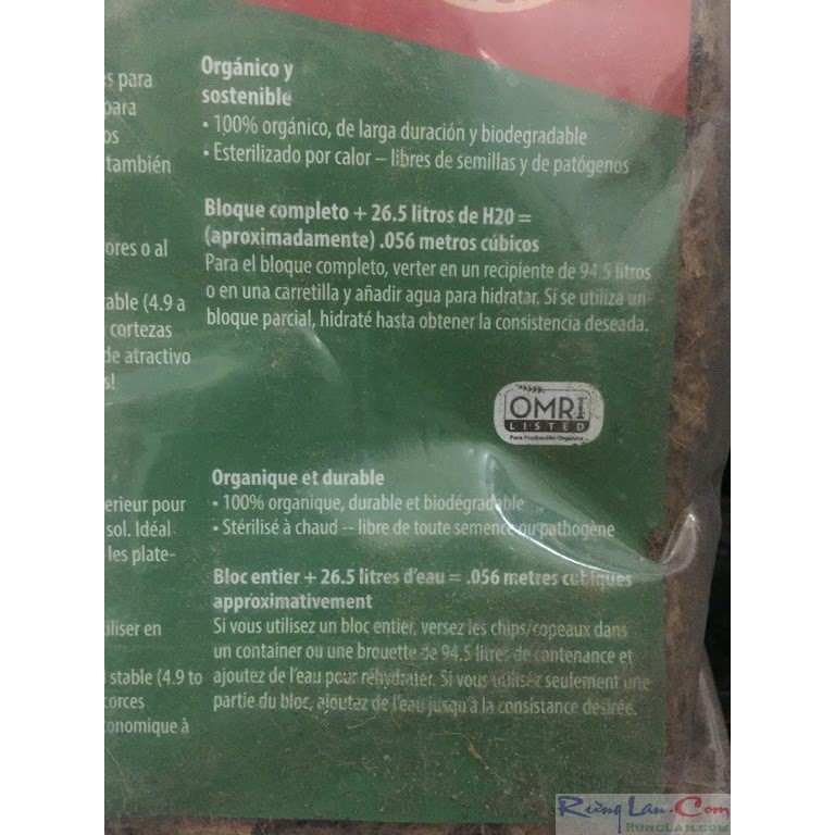 GROW!T coco coir chips dừa cắt lát nhỏ đã xử lý.
