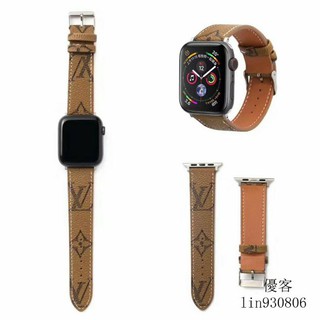 Dây đeo da họa tiết LV cho Apple Watch Size 38mm, 40mm, 42mm, 44mm Siêu Sang