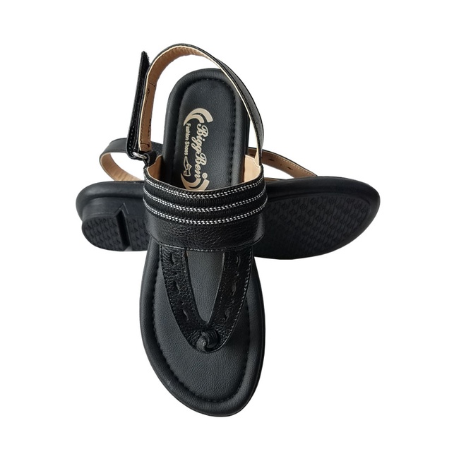 Giày sandal nữ quai kẹp da bò thật BIGBEN cao cấp SDĐ57
