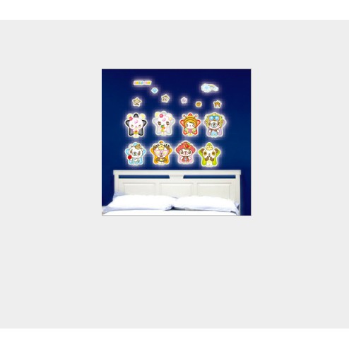 Decal trang trí tường - Ngôi Sao hình Thú - DẠ QUANG