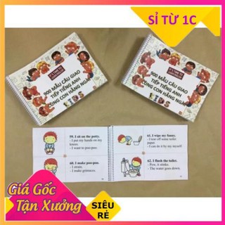 [ FREESHIP- In Offset Bản Đẹp] A5-900 mẫu câu giao tiếp tiếng Anh cùng con hằng ngày
