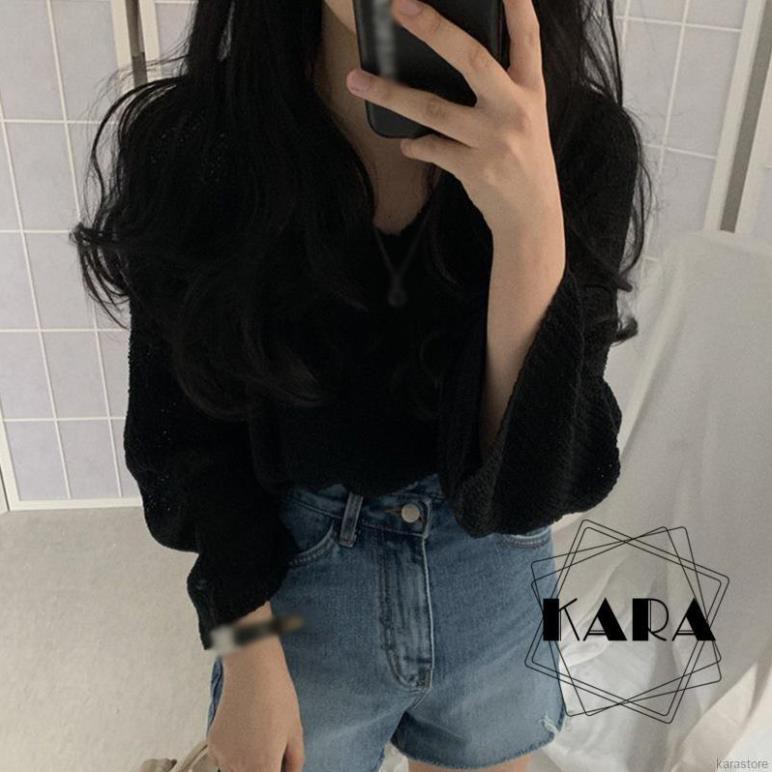 Áo sweater tay dài mỏng dáng rộng chống nắng thời trang mùa hè cho nữ ་