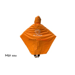 Áo mưa cánh dơi vải dù - Cam