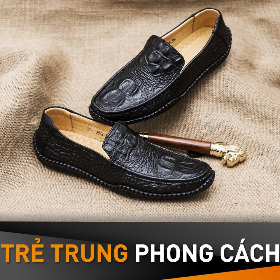 Giày da nam dáng clark đế cao su dành cho công sở TUXILO giày tây nam màu đen TX21