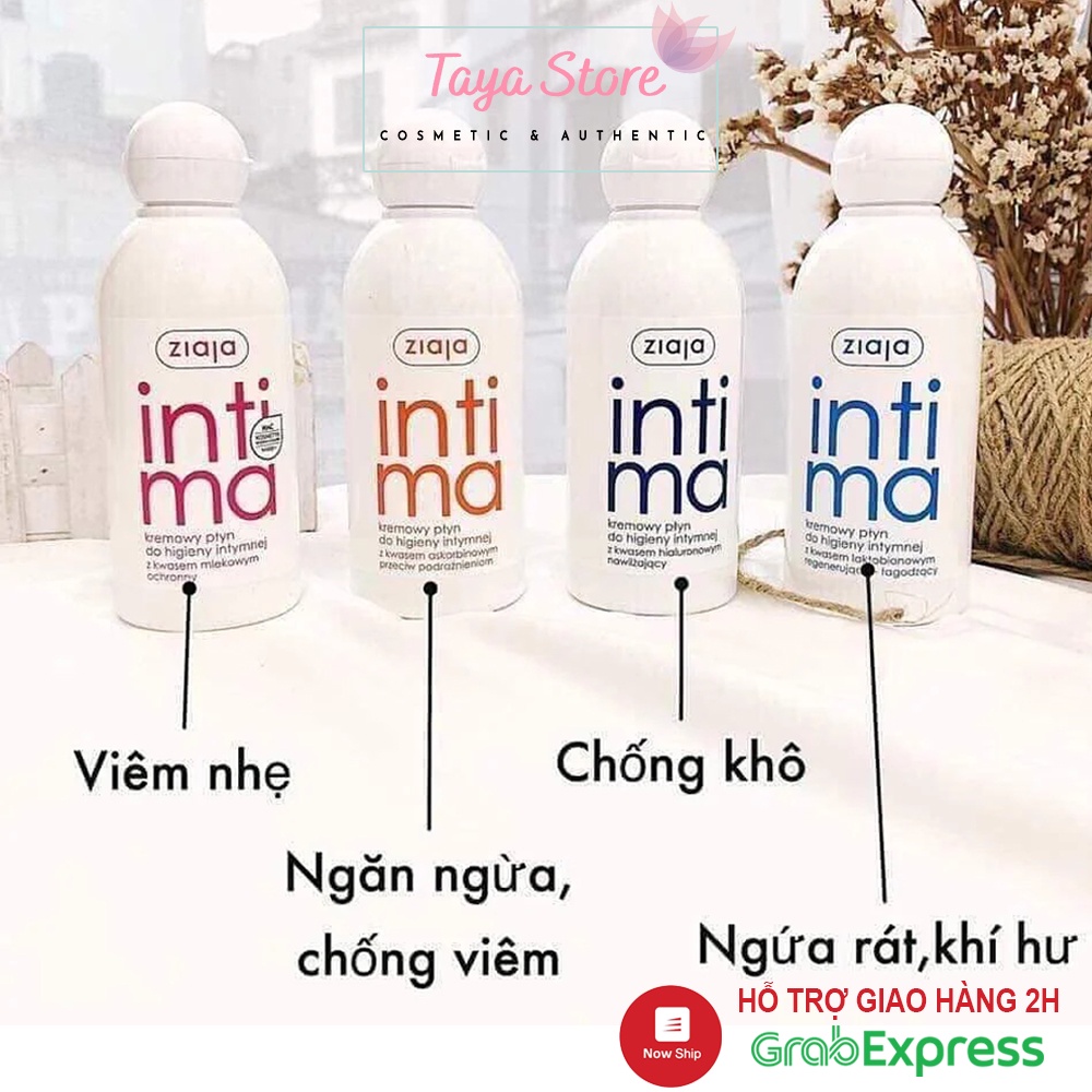 Dung dịch vệ sinh phụ nữ Intima Ziaja 200ml Ba Lan dưỡng ẩm, làm dịu nhẹ mẩn ngứa, kích ứng, phù hợp da nhạy cảm nhất