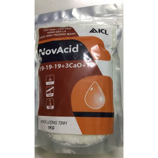 Phân bón novacid 19-19-19+cao +te phân bón lá hoặc nhỏ giọt túi 1kg