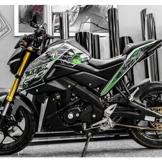 Tem trùm TFX yamaha đen họa tiết xanh lá - Độ dán team trùm decal xe máy - Team trùm decal rẻ đẹp và chất đen họa tiết