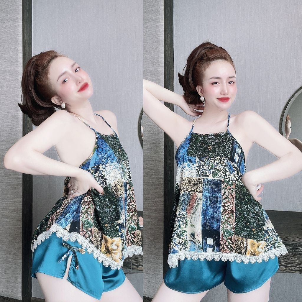 Đồ Ngủ Nữ BIGSIZE Đồ Ngủ Sexy lụa Satin cao cấp mềm mại xinh xắn &lt; 70KG