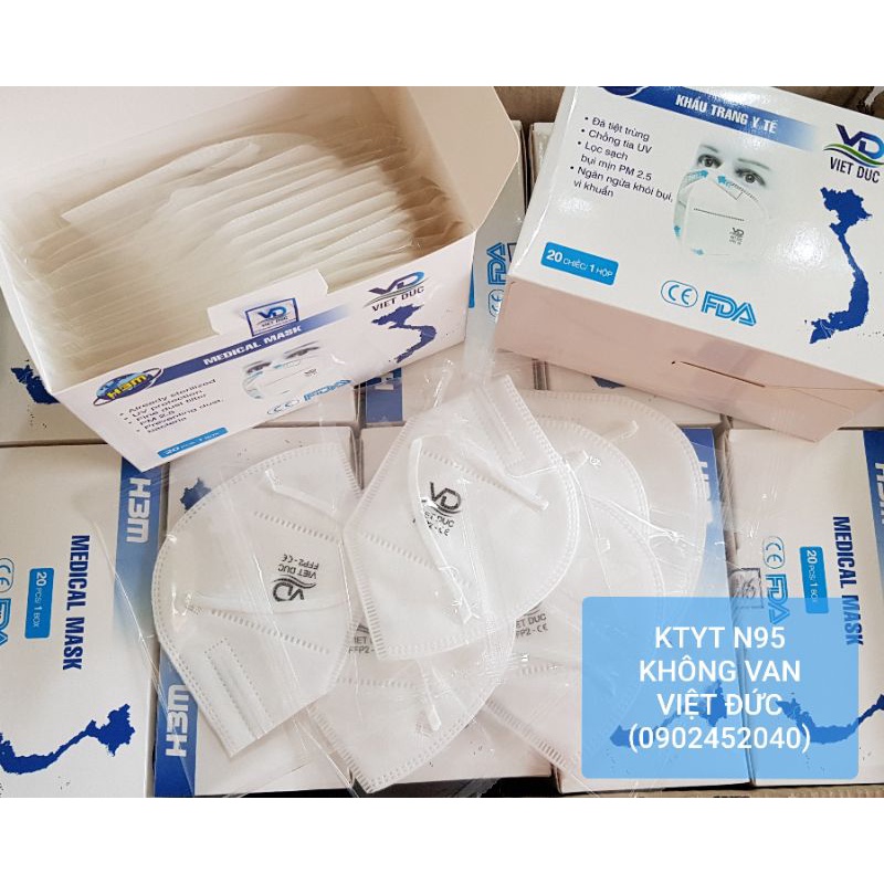 🚑[HỎA TỐC] KHẨU TRANG N95 VIỆT ĐỨC 05 LỚP KHÁNG KHUẨN KHÔNG VAN - LỌC BỤI 2.5PM - TIỆT TRÙNG TỪNG CÁI | BigBuy360 - bigbuy360.vn
