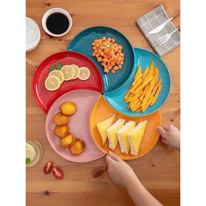 Sét 5 ĐĨA BÁN NGUYỆT Siêu đẹp mà siêu rẻ (Size 22.5cm)