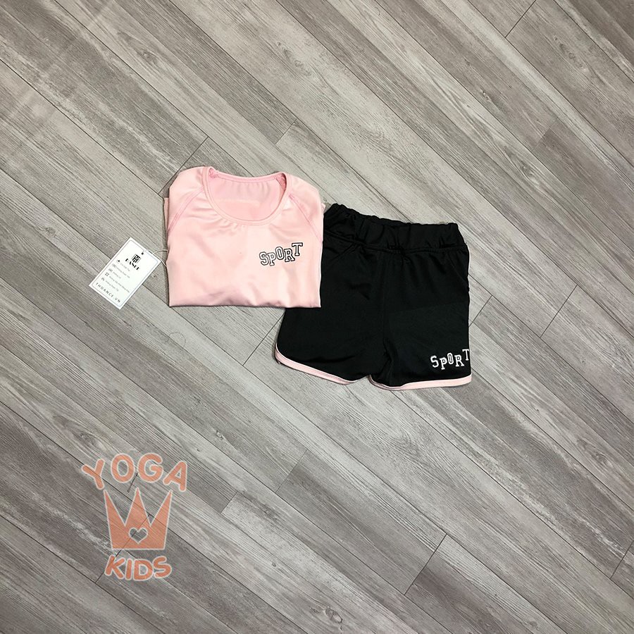 Bộ Yoga trẻ em | Kiểu Yoga Sport Hồng