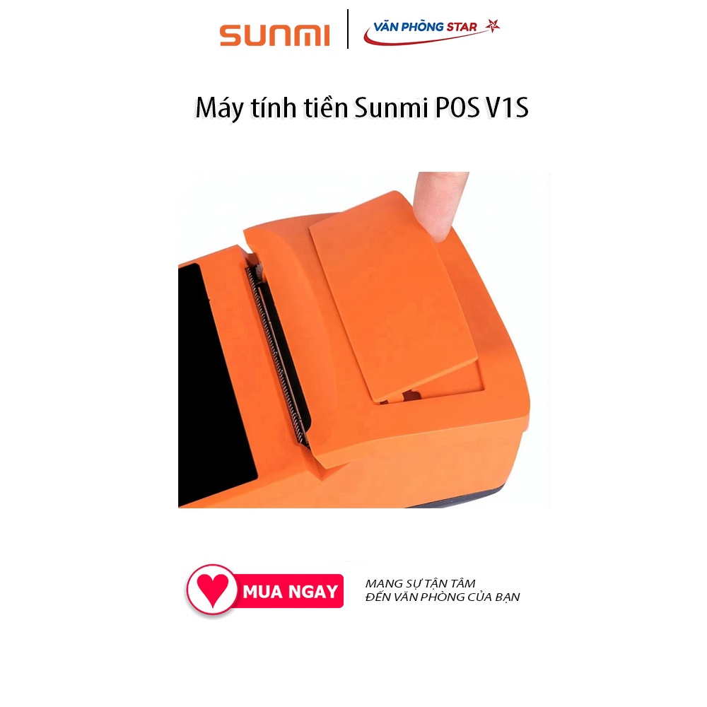Máy tính tiền Sunmi POS V1S (W5920) Tích hợp máy in hóa đơn - Chức năng quét mã vạch - Tích hợp máy in nhiệt 58mm