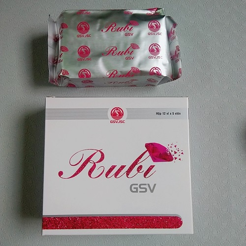 Viên uống hỗ trợ làm đẹp da đẹp tóc Rubi GSV hộp 60 viên