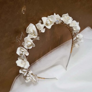 Băng Đô/ Bờm Hoa Cài Tóc ELLIE HEADBAND Hoa Đất Sét Hanmade - ChangAccessories