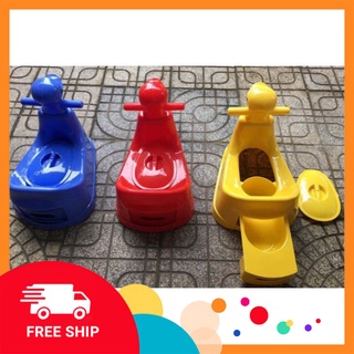 Bô vệ sinh hình vịt đáng yêu cho bé có nắp và khay rút GDTA