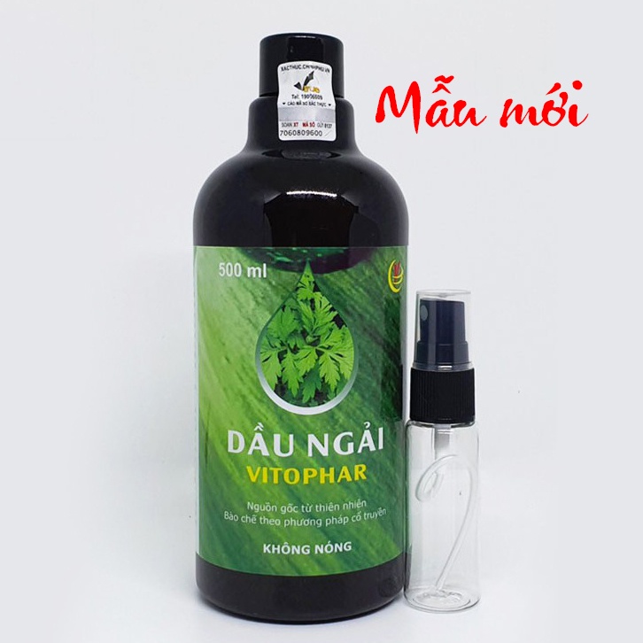 Tinh Dầu Ngải Cứu Vitophar 500ml - Trị liệu đau nhứng xương khớp, thoái hóa, thoát vị