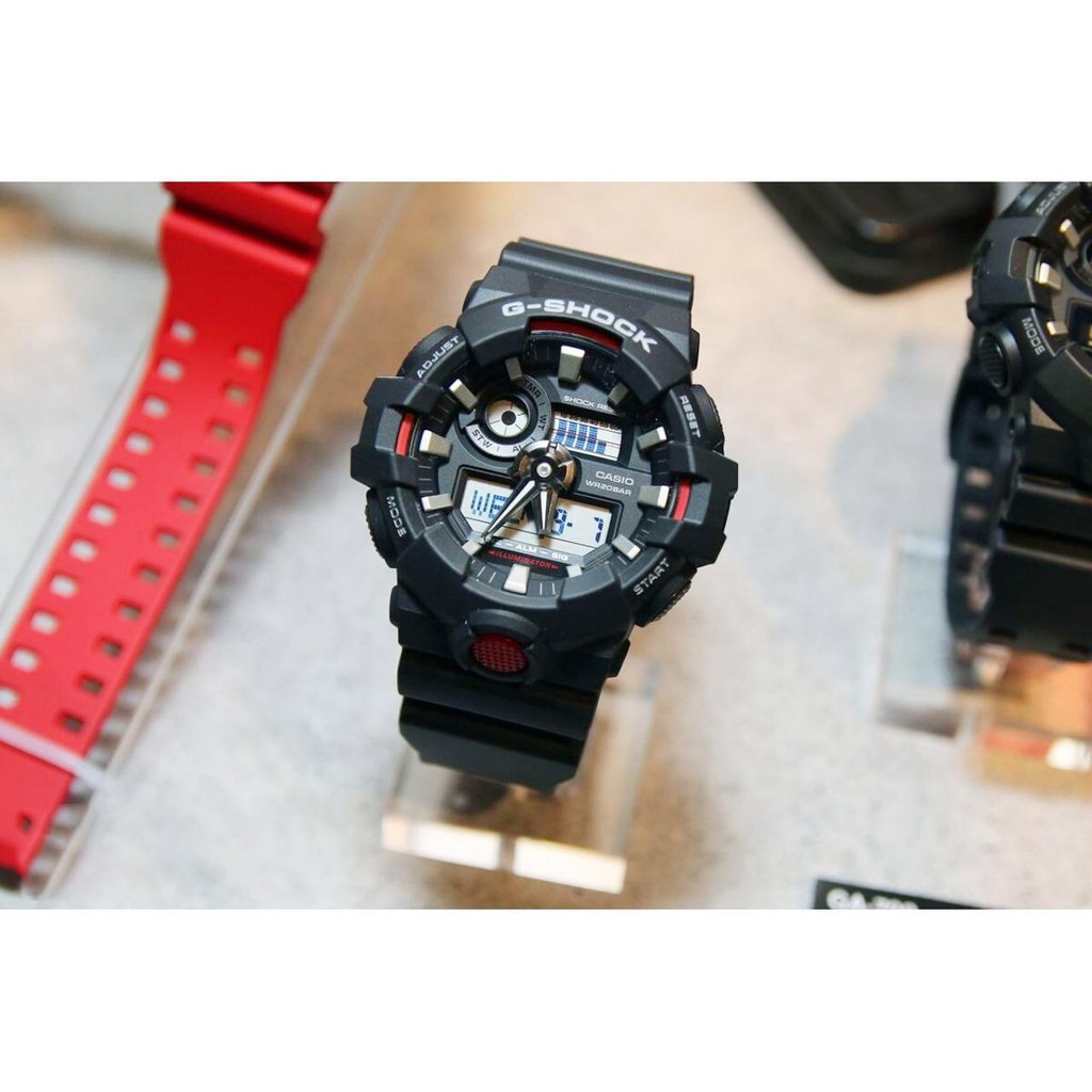 Đồng hồ nam dây nhựa G-SHOCK chính hãng Casio Anh Khuê GA-700-1ADR