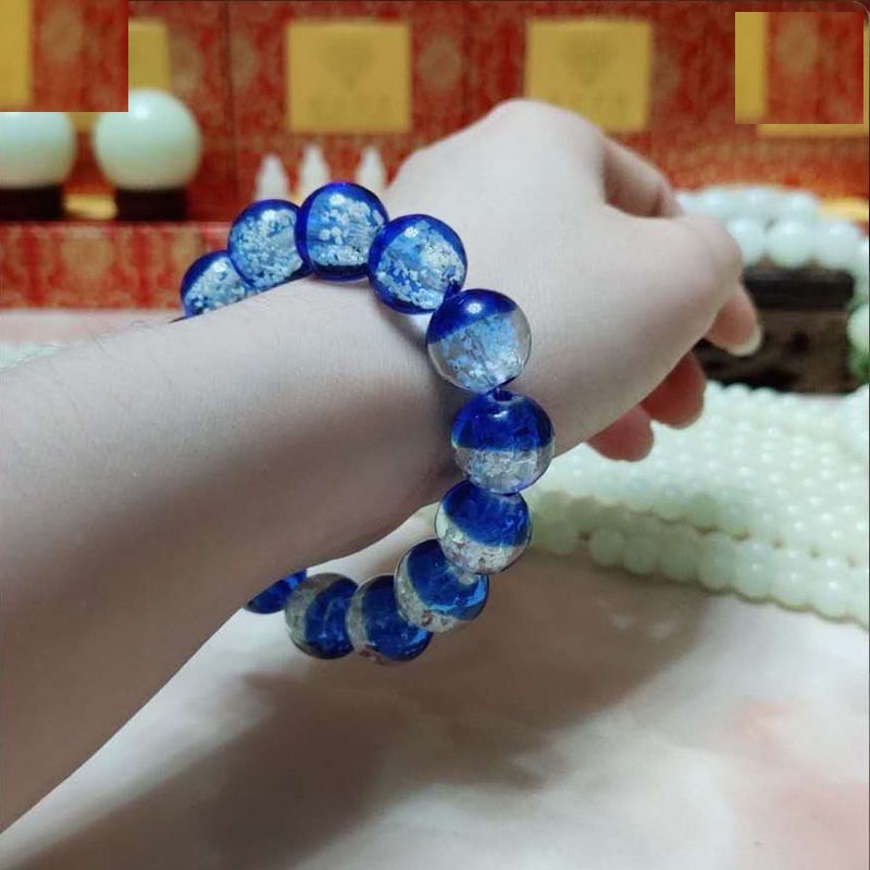 (chất lượng tốt)Vòng đeo tay thời trang phụ nữ, vòng đeo tay thủy tinh hạt phát sáng, nữ sinh nữ xu xu nữ trang vòng đeo tay, vòng đeo tay trang sức, cặp vợ chồng quà tặng