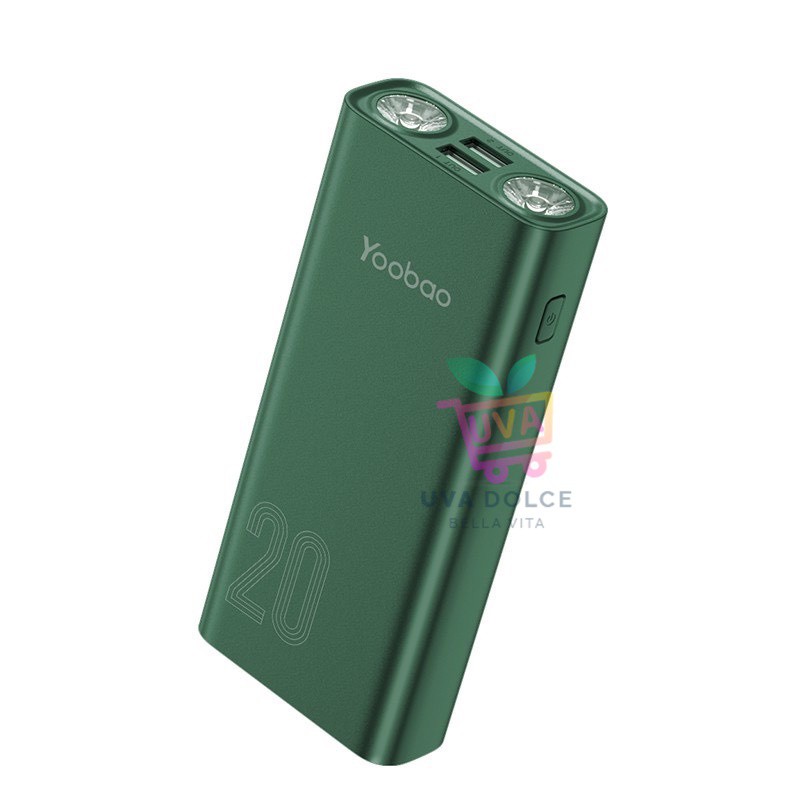 Sạc Dự Phòng 20000mAh Yoobao L20 Siêu Bền Tích Hợp 2 Đèn Led Siêu Sáng [Bảo Hành Chính Hãng]