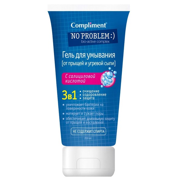 Gel Rửa Mặt Giảm Mụn Compliment No Problem 200ml chính hãng