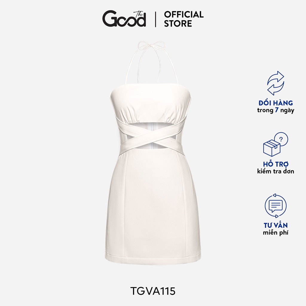 Váy Mini Cúp Xếp Cutout Đan Dây Chữ X The Good/ Aurea Dress