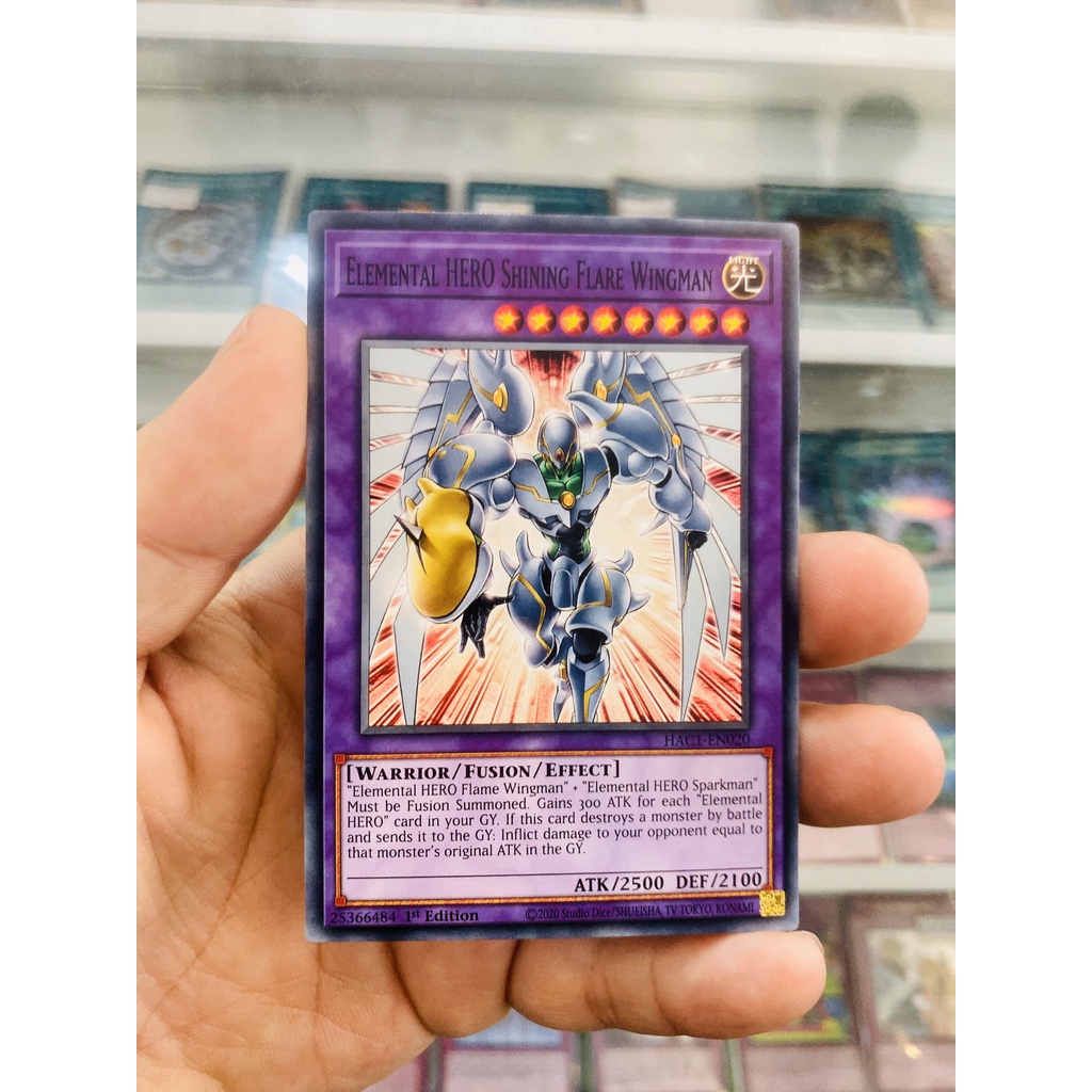 Thẻ Bài YugiOh! Mã HAC1-EN020 - Elemental HERO Shining Flare Wingman - Common - 1st Edition
