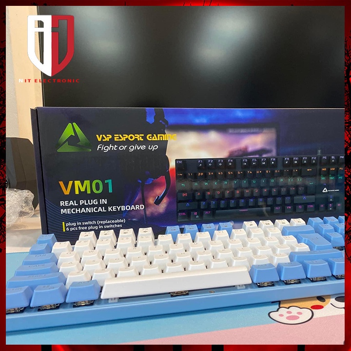 Bàn phím cơ VSP VM01 Led Rgb gaming có dây bàn phím máy vi tính laptop pc đèn led Keyboard chuyên game