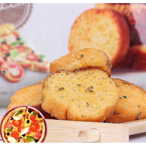 Snack Bánh Mỳ Nướng Pizza Và Bơ Tỏi Samlip 120g Hàn Quốc