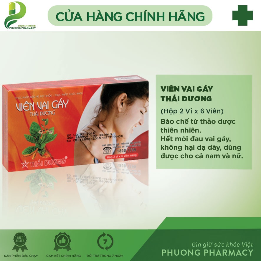 Viên vai gáy Thái Dương hỗ trợ làm tan huyết khối, chống đông máu, lưu thông huyết, làm giảm các triệu chứng đau mỏi