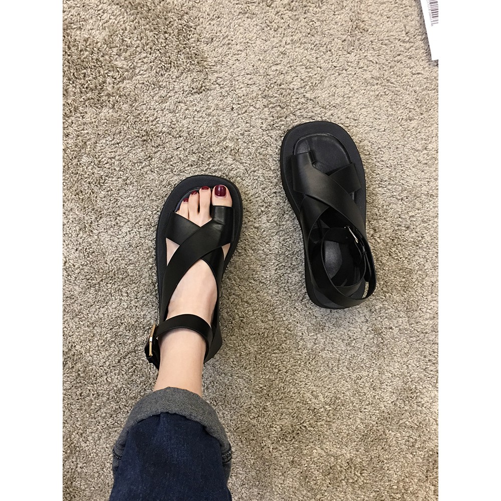 [SẴN 35/ĐEN FULL 37- 36] Sandal ulzzang quai chéo xỏ ngón (ảnh thật ở cuối)