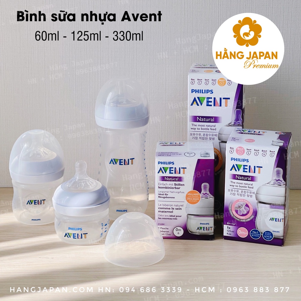 Bình sữa mô phỏng tự nhiên cho bé Philisp Avent 60ml/125ml/260ml/330ml