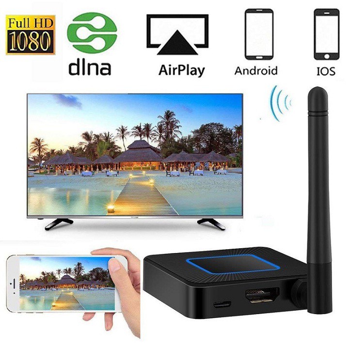 Thiết Bị HDMI Không Dây Kết Nối Điện Thoại Với TV Dongle Q4 Hỗ Trợ Kết Nối AV cao cấp