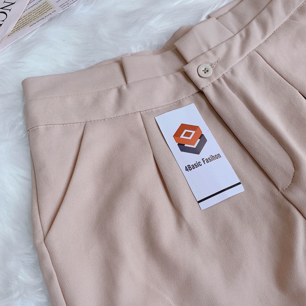 Quần Baggy Cạp Bèo Công Sở, Quần Tây Nữ, Form Siêu Đẹp, Chuẩn Từng Đường Kim Mũi Chỉ - 4BASIC - QBG