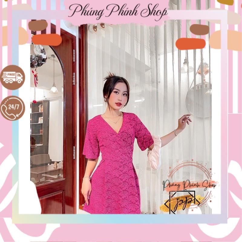 Jump suits thun gấm nữ đẹp ngắn hoa chìm giả váy 2020 | BigBuy360 - bigbuy360.vn